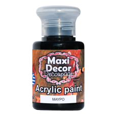 Ακρυλικό Χρώμα 60ml Maxi Decor Μαύρο_MA100060